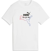 Детская футболка Puma Ess Logo Lab Summer Puma White, s.128