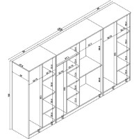 Dulap Trendy Kardelen 1600-125 300x180x51,8cm (GTR007986) imaginea #3 — magazin online Desire.md