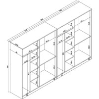 Dulap Trendy Kardelen 1600-128 280x180x51,8cm (GTR007983) imaginea #2 — magazin online Desire.md