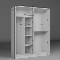 Dulap Trendy Kardelen 1600-99 140x180x51,8cm (GTR007961) imaginea #3 — magazin online Desire.md