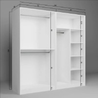 Dulap Trendy Lucas 1600-86 188x190x60cm (GTR007973) imaginea #3 — magazin online Desire.md