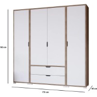 Dulap Trendy Nisan 1600-018 170x183x45cm (GTR007945) imaginea #3 — magazin online Desire.md