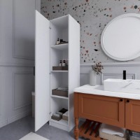 Dulap Trendy Yaman 1 Door White 40x182x47cm (GTR007930) imaginea #3 — magazin online Desire.md
