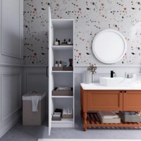 Dulap Trendy Yaman 1 Door White 40x182x47cm (GTR007930) imaginea #4 — magazin online Desire.md