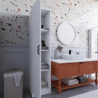 Dulap Trendy Yaman 1 Door White 40x182x47cm (GTR007930) imaginea #6 — magazin online Desire.md