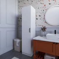 Dulap Trendy Yaman 1 Door White 40x182x47cm (GTR007930) imaginea #2 — magazin online Desire.md