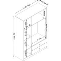 Dulap Trendy Yaman 1600-027 Walnut 120x181x45cm (GTR007931) imaginea #4 — magazin online Desire.md