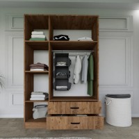 Dulap Trendy Yaman 1600-027 Walnut 120x181x45cm (GTR007931) imaginea #5 — magazin online Desire.md