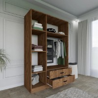 Dulap Trendy Yaman 1600-027 Walnut 120x181x45cm (GTR007931) imaginea #6 — magazin online Desire.md