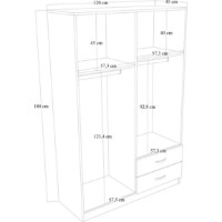 Dulap Trendy Yaman 1600-028  Pine 120x180x45cm (GTR007932) imaginea #6 — magazin online Desire.md