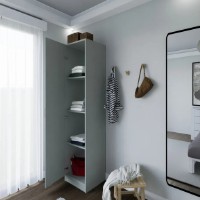 Dulap Trendy Yaman 1600-040 Grey 40x182x47cm (GTR007935) imaginea #3 — magazin online Desire.md