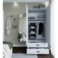 Dulap Trendy Yaman 1600-042 White 80x182x47cm (GTR007936) imaginea #2 — magazin online Desire.md