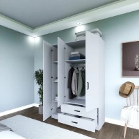 Dulap Trendy Yaman 1600-32 White 120x181x45cm (GTR007933) imaginea #3 — magazin online Desire.md