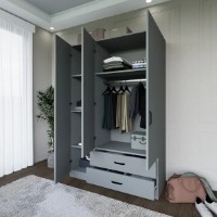 Dulap Trendy Yaman Luna 1600-037 Grey 120x181x45cm (GTR007938) imaginea #2 — magazin online Desire.md