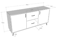 Dulăpior Trendy Cordoba Walnut/Anthracit 160x77x40cm GTR001196 imaginea #8 — magazin online Desire.md