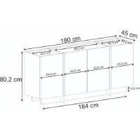 Dulăpior Trendy Dorma Travertine 180x80,2x45cm (GTR008167) imaginea #4 — magazin online Desire.md