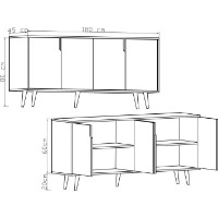 Dulăpior Trendy Latina Modern 180 Walnut 180x80x45cm (GTR008097) imaginea #5 — magazin online Desire.md