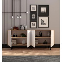 Dulăpior Trendy Latina Modern 180 Sapphire Oak/White 180x80x45cm (GTR008103) imaginea #2 — magazin online Desire.md
