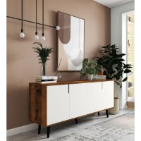 Dulăpior Trendy Latina Modern 180 Walnut/White 180x80x45cm (GTR008098) imaginea #2 — magazin online Desire.md