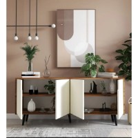 Dulăpior Trendy Latina Modern 180 Walnut/White 180x80x45cm (GTR008098) imaginea #4 — magazin online Desire.md