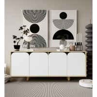 Dulăpior Trendy Lazio Bohem 180 Sapphire Oak/White 180x75x45cm (GTR008107)