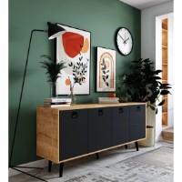 Dulăpior Trendy Mirza Modern 180 Sapphire Oak/Anthracite 180x80x45cm (GTR008099) imaginea #4 — magazin online Desire.md