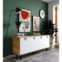 Dulăpior Trendy Mirza Modern 180 Sapphire Oak/White 180x80x45cm (GTR008100) imaginea #4 — magazin online Desire.md