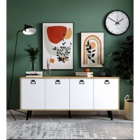 Dulăpior Trendy Mirza Modern 180 Sapphire Oak/White 180x80x45cm (GTR008100)