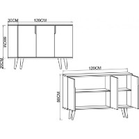 Dulăpior Trendy Verona 120 Sapphire Oak/White 120x80x30cm (GTR008118) imaginea #4 — magazin online Desire.md