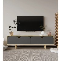 Comodă TV Trendy Lazio Sapphire Oak/Anthracite 180x48x30cm (GTR008122)