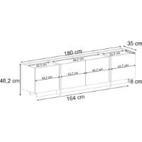 Comodă TV Trendy Lowen Milano Walnut 180x46,2x35cm (GTR008165) imaginea #6 — magazin online Desire.md