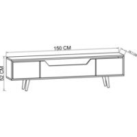 Comodă TV Trendy Roma 150 Sapphire Oak/White 150x53x29,7cm (GTR008133) imaginea #3 — magazin online Desire.md