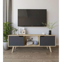 Comodă TV Trendy Siena Sapphire Oak/Anthracite 139,7x53x29,7cm (GTR008138) imaginea #1 — magazin online Desire.md