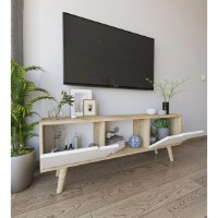 Comodă TV Trendy Siena Sapphire Oak/White 139,7x53x29,7cm (GTR008139) imaginea #3 — magazin online Desire.md