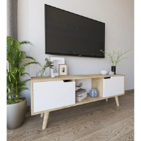 Comodă TV Trendy Siena Sapphire Oak/White 139,7x53x29,7cm (GTR008139) imaginea #4 — magazin online Desire.md