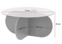 Măsuţă cafea Trendy Aeris Wood Black/Transparent 75x35x75cm (GTR008173) imaginea #5 — magazin online Desire.md