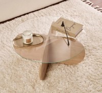 Măsuţă cafea Trendy Aeris Sapphire Oak/Transparent 75x35x75cm (GTR008171) imaginea #2 — magazin online Desire.md