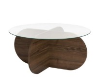 Măsuţă cafea Trendy Aeris Venezia Walnut/Transparent 75x35x75cm (GTR008175) imaginea #5 — magazin online Desire.md