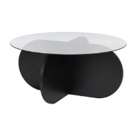 Măsuţă cafea Trendy Aeris Wood Black/Transparent 75x35x75cm (GTR008173) imaginea #4 — magazin online Desire.md