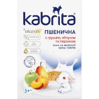 Terci pentru copii Kabrita Пшеничная груша-яблоко-персик-козье молоко 7х180g (029811)
