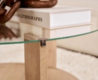 Măsuţă cafea Trendy Clara Sapphire Oak/Transparent 75x40x75cm (GTR008177) imaginea #5 — magazin online Desire.md