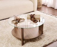 Măsuţă cafea Trendy Clara Venezia Walnut/Transparent 75x40x75cm (GTR008181)