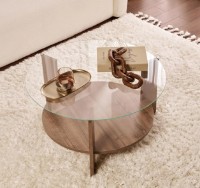 Măsuţă cafea Trendy Clara Venezia Walnut/Transparent 75x40x75cm (GTR008181) imaginea #2 — magazin online Desire.md