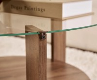 Măsuţă cafea Trendy Clara Venezia Walnut/Transparent 75x40x75cm (GTR008181) imaginea #4 — magazin online Desire.md