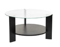 Măsuţă cafea Trendy Clara Wood Black/Transparent 75x40x75cm (GTR008179) imaginea #5 — magazin online Desire.md