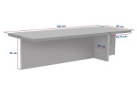 Măsuţă cafea Trendy Harbor Travertine 120x30x45cm (GTR008195) imaginea #5 — magazin online Desire.md