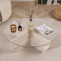 Măsuţă cafea Trendy Liya Travertine 90x30x90cm (GTR008189) imaginea #5 — magazin online Desire.md