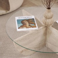 Măsuţă cafea Trendy Liya Travertine 90x30x90cm (GTR008189) imaginea #2 — magazin online Desire.md