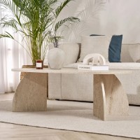 Măsuţă cafea Trendy Melina Travertine 120x40x60cm (GTR008158) imaginea #5 — magazin online Desire.md