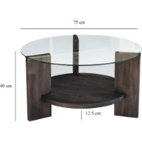 Măsuţă cafea Trendy Mondo Antracit 75x40x75cm imaginea #2 — magazin online Desire.md